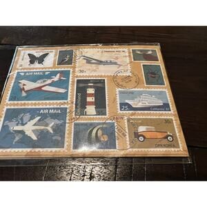 TRAVEL CARDSTOCK STICKERS Vacation Scrapbooking Card International Stamps NEW